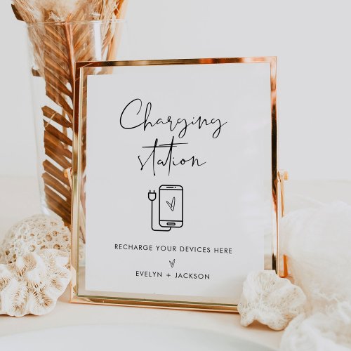 STELLA Charging Station Wedding Sign