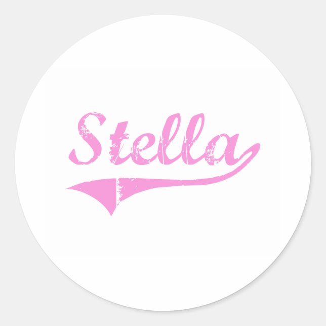 Stella Classic Style Name Round Sticker (Front)