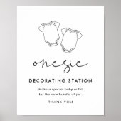 STELLA Decorate a Baby Outfit Bodysuitt Sign | Zazzle