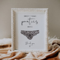 Panty Game Bridal Shower Bachelorette Lingerie Enclosure Card