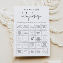 STELLA Find The Guest Baby Bingo Game Card