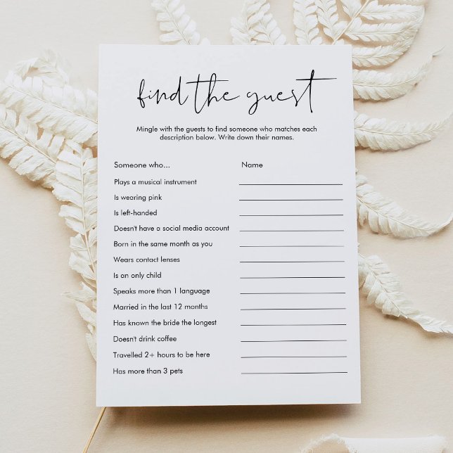 STELLA Find the Guest Baby or Bridal Shower Game Invitation (Creator Uploaded)