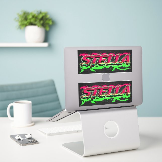Stella First Name Graffiti Sticker | Zazzle