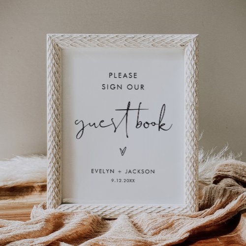 STELLA Guest Book Sign Minimalist Wedding Table