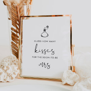 STELLA How Many Kisses Bridal Shower Game Poster