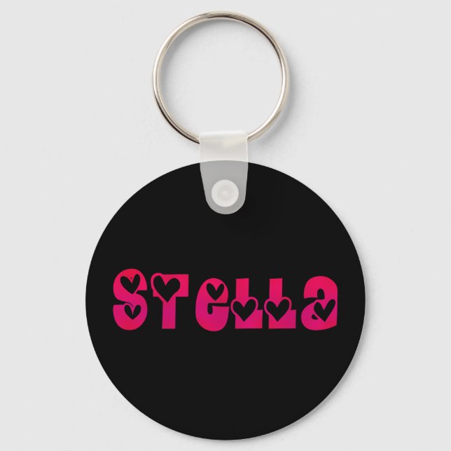 Stella in Hearts Keychain (Front)