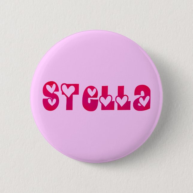 Stella in Hearts Pinback Button (Front)