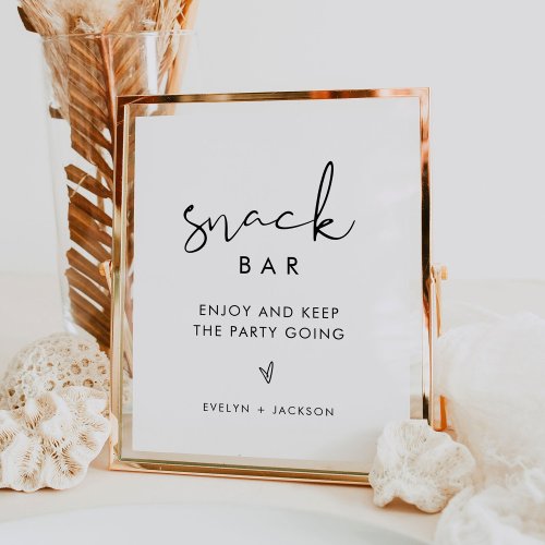 STELLA Late Night Snacks Wedding Sign