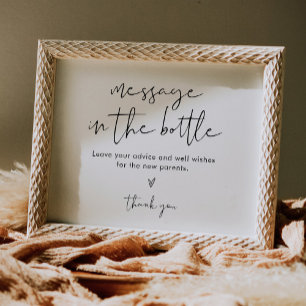 STELLA Message in a Bottle Baby Shower Sign