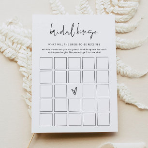 STELLA Minimalist Bridal Shower Bingo Game Invitation