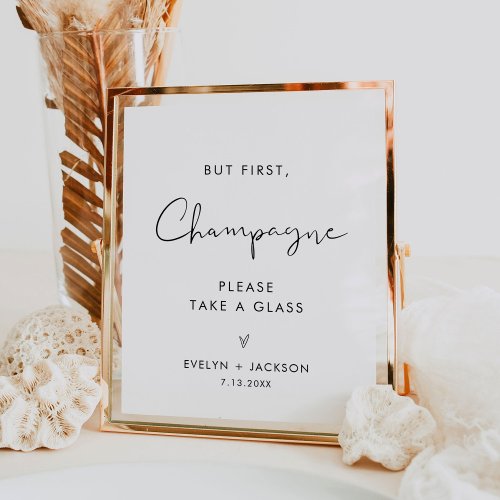 STELLA Minimalist Champagne Wedding Sign