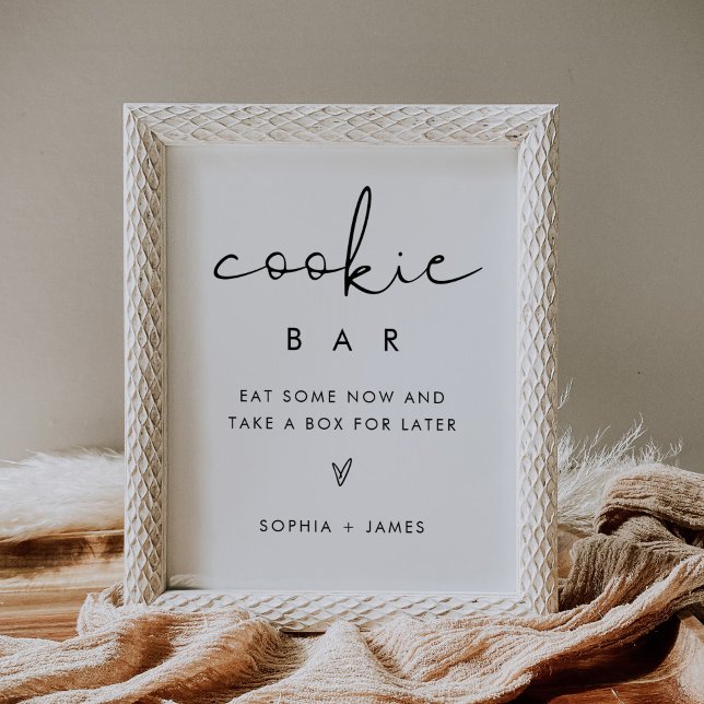 STELLA Minimalist Cookie Bar Wedding Favor Sign (Creator Uploaded)