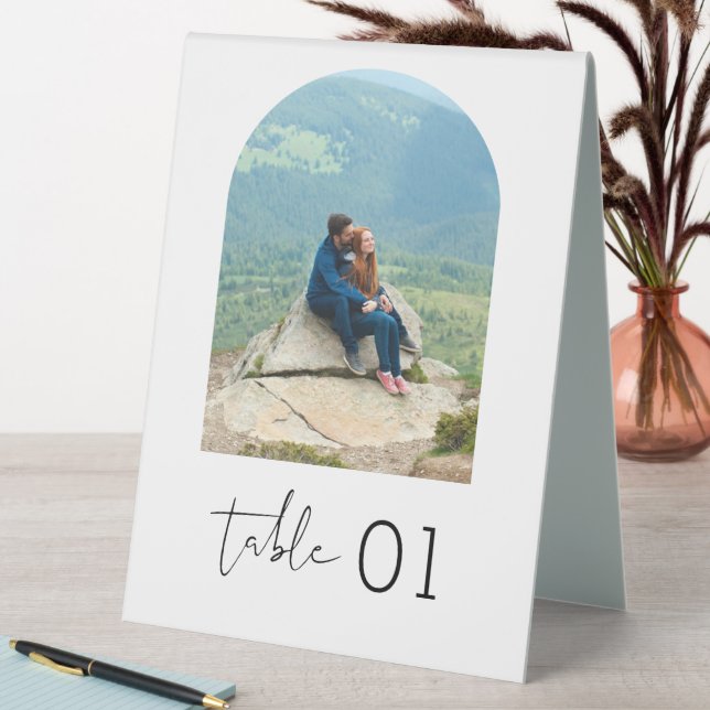 STELLA Minimalist Photo Table Number 5x7 Table Tent (In SItu (Table))