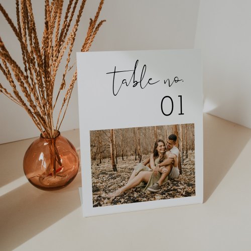 STELLA Minimalist Photo Table Number  Pedestal Sign