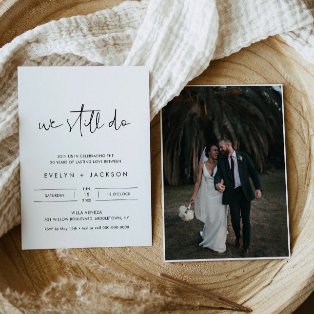 STELLA Minimalist Vow Renewal We Still Do Invitation (Creator Uploaded)