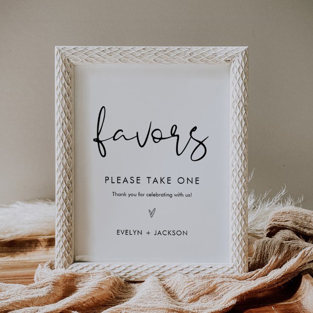 STELLA Minimalist Wedding Favors Sign  (Creator Uploaded)