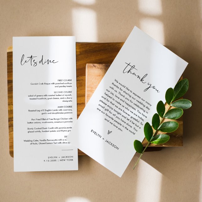 STELLA Minimalist Wedding Menu 4x9 (Creator Uploaded)