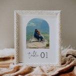 STELLA Minimalist Wedding Photo Table Number Sign<br><div class="desc">Discover the captivating allure of our Stella Collection, meticulously crafted to infuse your baby shower with an air of modern minimalism and a touch of edgy sophistication. Designed to seamlessly blend bohemian charm with timeless elegance, this versatile collection guarantees to elevate the aesthetics of any style baby shower, transforming your...</div>