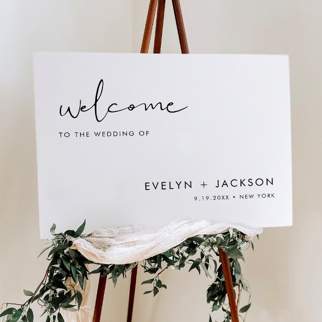 STELLA Minimalist Wedding Welcome  Foam Board (Creator Uploaded)