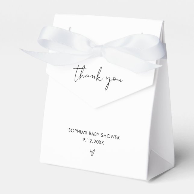 STELLA Modern Minimalist Baby Shower Favor Boxes (Front Side)