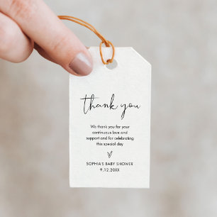 STELLA Modern Minimalist Baby Shower Favor Tag