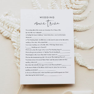 STELLA Movie Trivia Bridal Shower Game Invitation