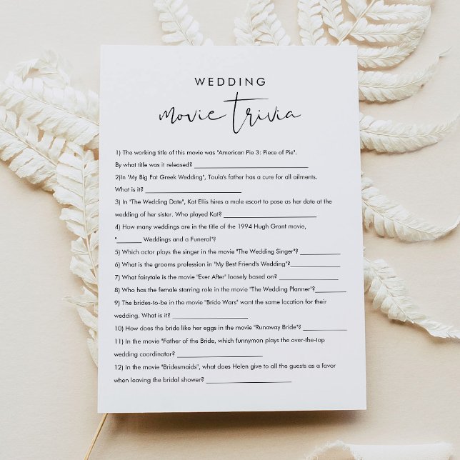 STELLA Movie Trivia Bridal Shower Game Invitation (Creator Uploaded)