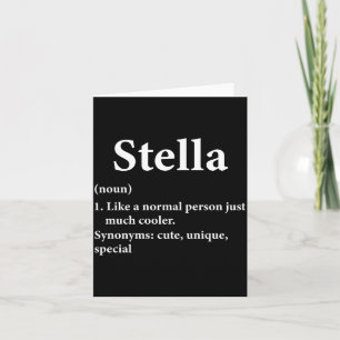 Stella Name Definition Funny D Card