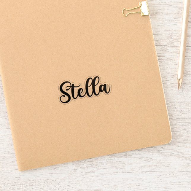 Stella Name - Handwritten Calligraphy Sticker | Zazzle