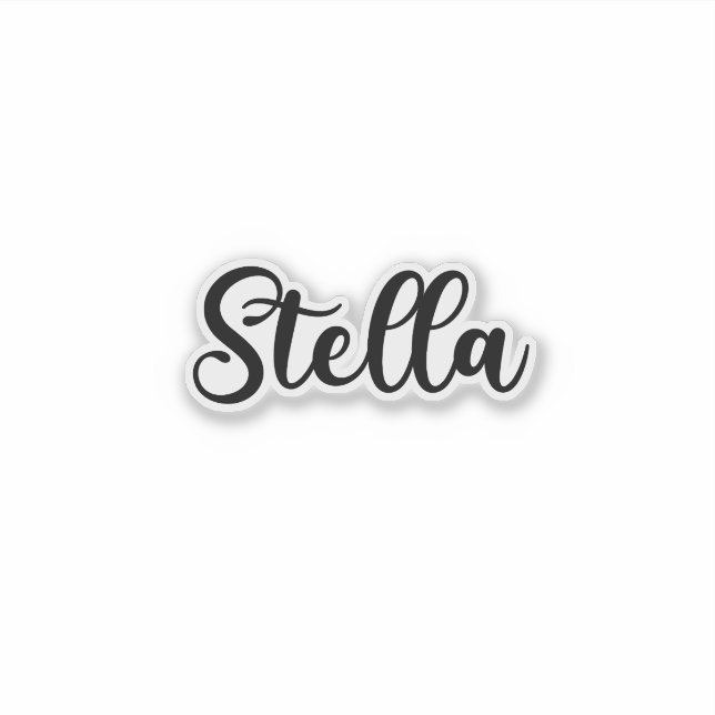 Stella Name - Handwritten Calligraphy Sticker | Zazzle