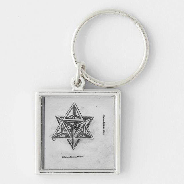 Stella octangula, from 'De Divina Proportione' Keychain (Front)