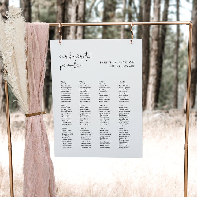 STELLA Our Favorite People Seating Chart 18x24 Foam Board (Creator Uploaded)