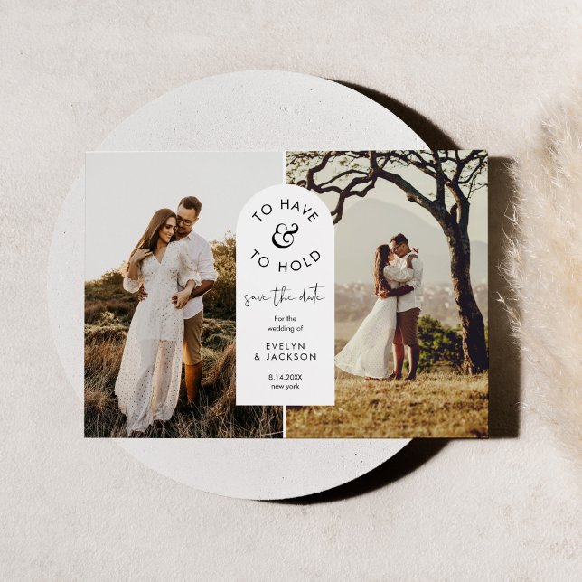 STELLA Photo Modern Wedding Save the Date Invitation (Creator Uploaded)