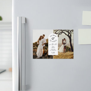 STELLA Photo Modern Wedding Save the Date Magnetic Invitation