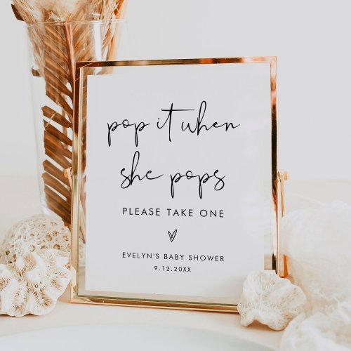 STELLA Pop It When She Pops Wine Champagne Favor  Poster