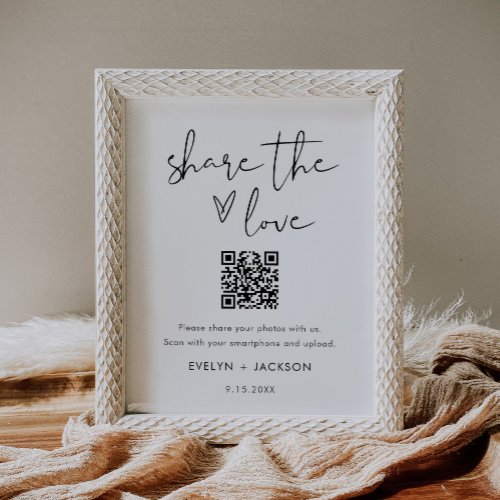 STELLA Share the Love Wedding Photo QR Code Poster