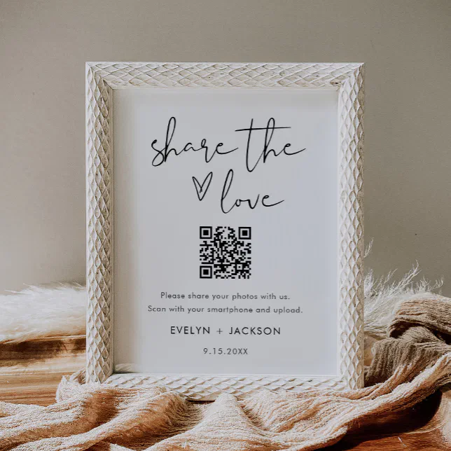 STELLA Share the Love Wedding Photo QR Code Poster
