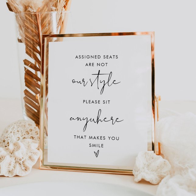 STELLA Sit Anywhere, No Assigned Seat Wedding Sign (Creator Uploaded)