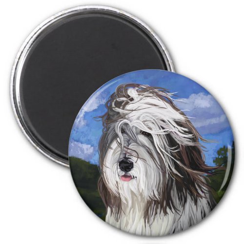 Stella the English Sheep Dog Magnet