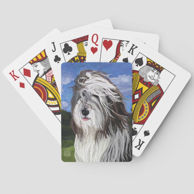 Stella the English Sheep Dog Poker Cards (Back)