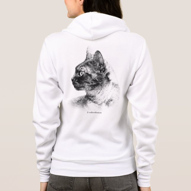 Stella the Grey Cat Hoodie (Back)