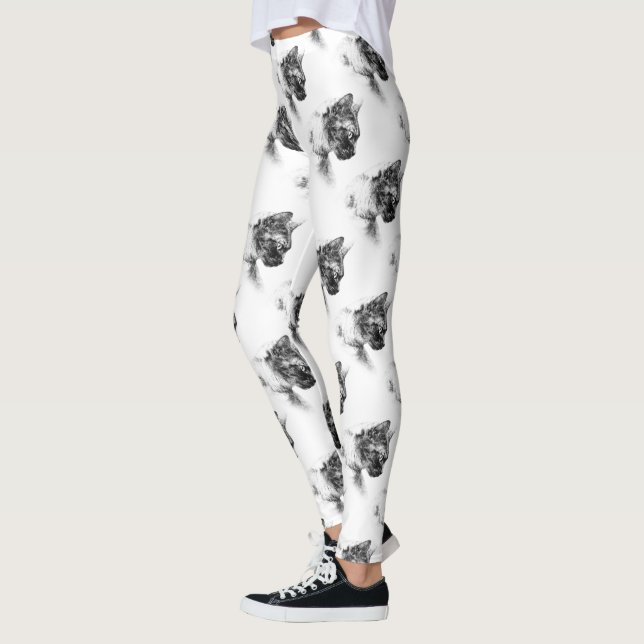 Stella the Grey Cat Leggings (Left)