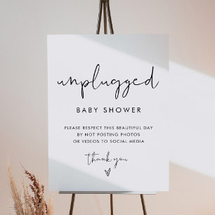 STELLA Unplugged Baby Shower Sign Foam Board