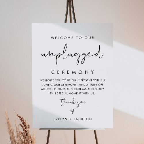 STELLA Unplugged Wedding Ceremony Sign Foam Board