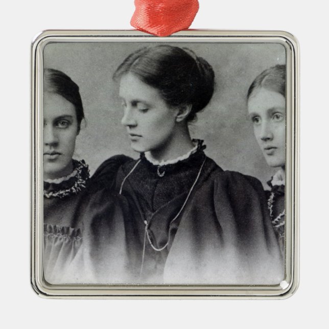 Stella, Vanessa and Virginia Stephen, c.1896 Metal Ornament (Front)