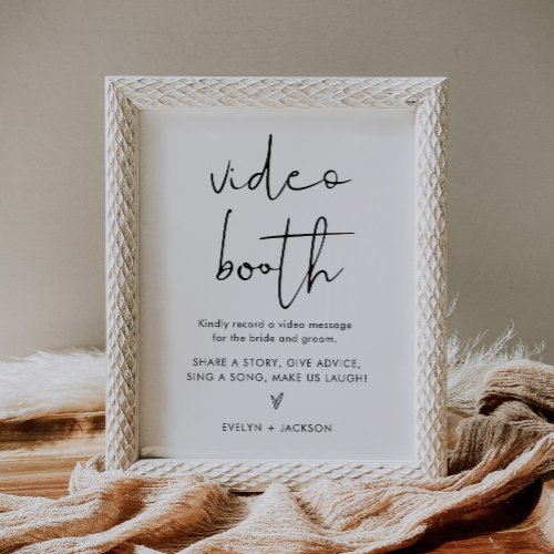 STELLA Video Booth Wedding Sign