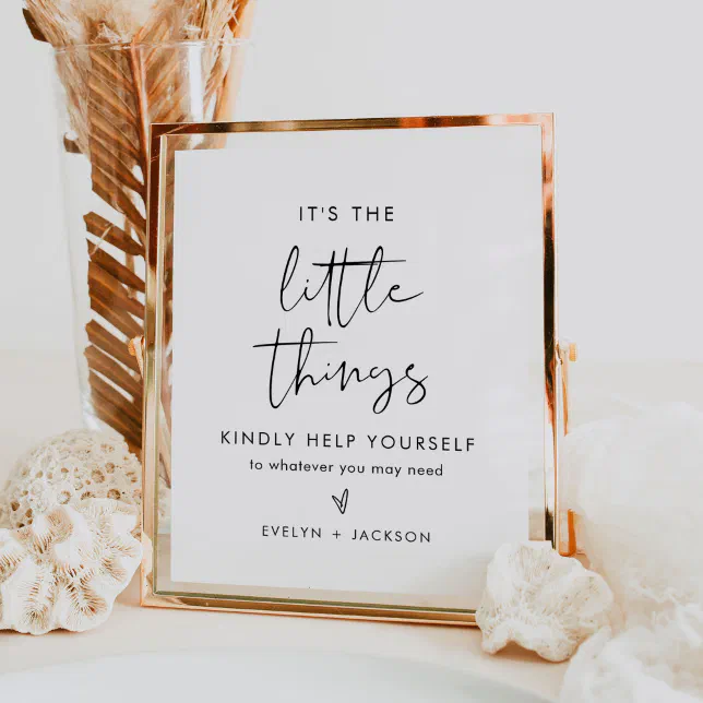 STELLA Wedding Bathroom Goodies Sign
