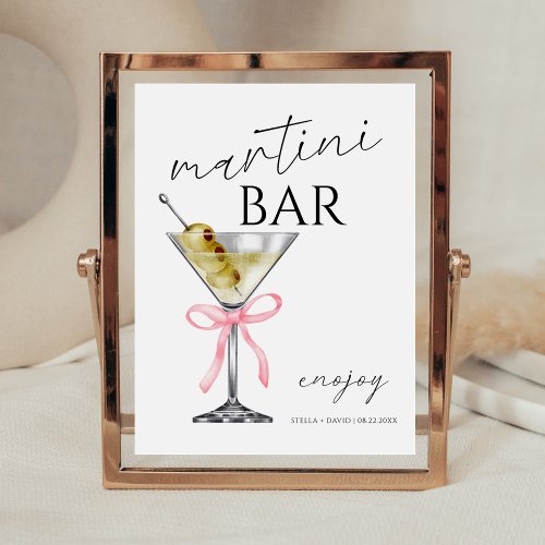 STELLA Wedding Coquette Cocktail Martini Bar Sign