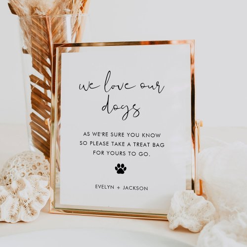 STELLA Wedding Dog Treat Sign Pet Biscuit Bar Poster