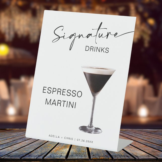 STELLA Wedding Espresso Cocktail Martini Bar Sign (Creator Uploaded)
